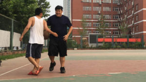 It was hard to find pictures of us playing ball without my big belly flaring from under my shirt. 